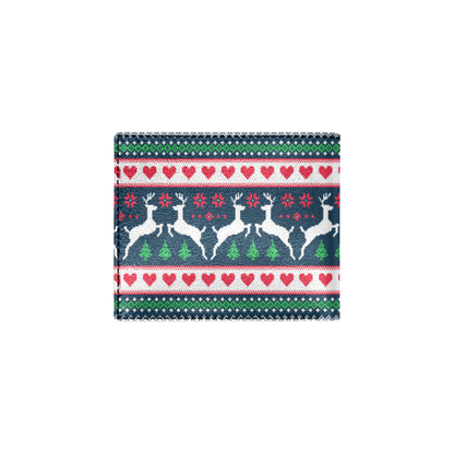 Reindeer Pattern Print Design 03 Men's ID Card Wallet