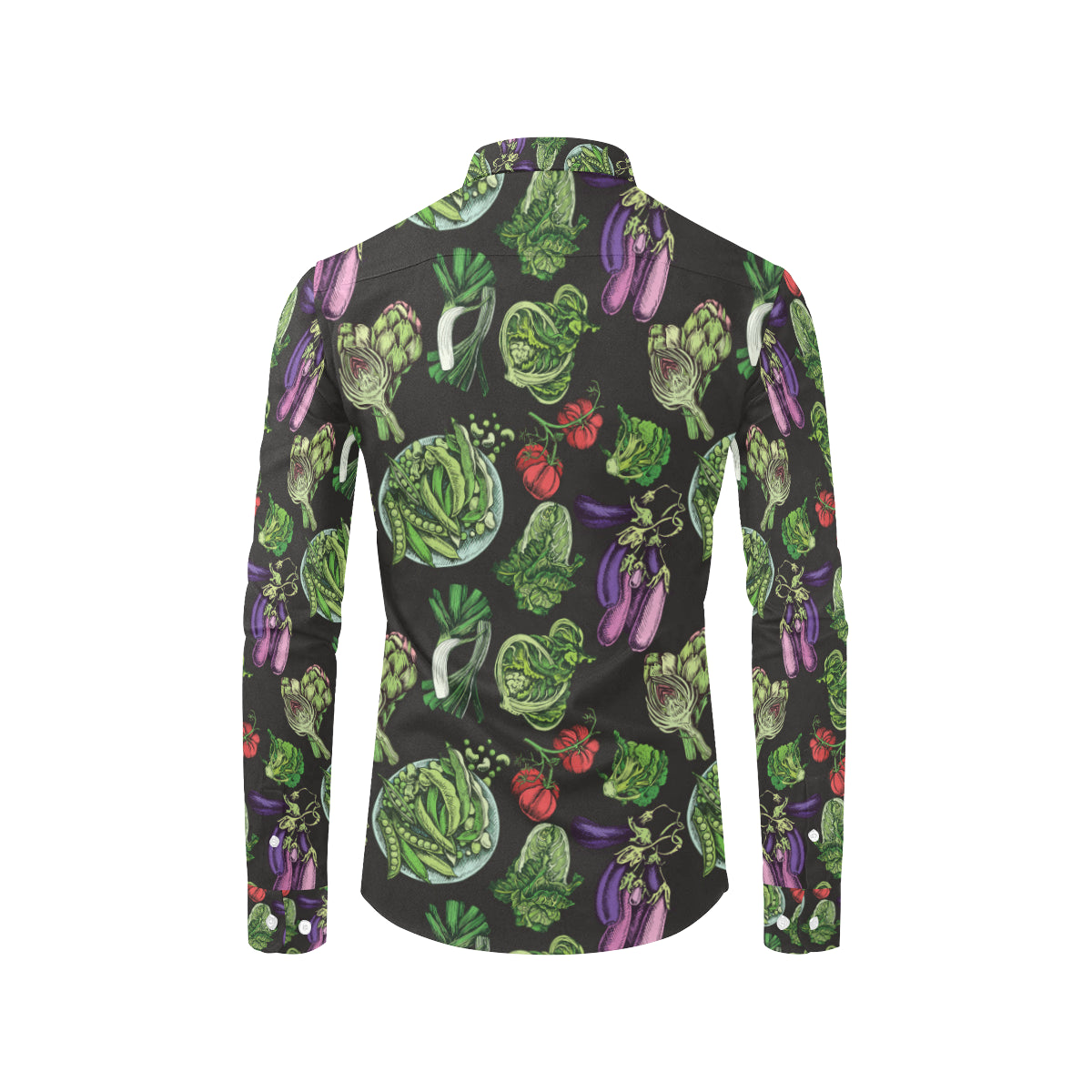 Lettuce Pattern Print Design 01 Men's Long Sleeve Shirt