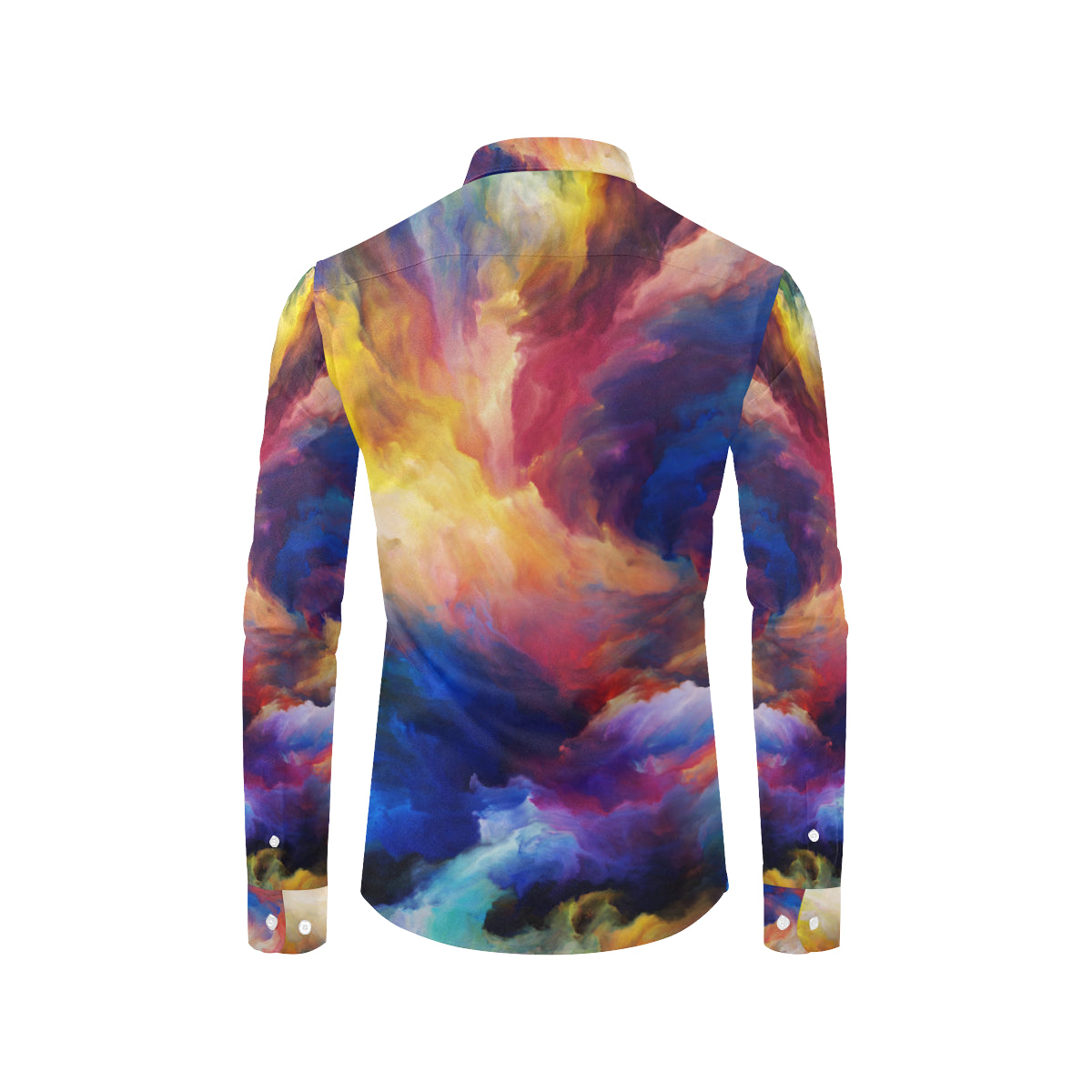 Vortex Twist Swirl Water Color Design Men's Long Sleeve Shirt
