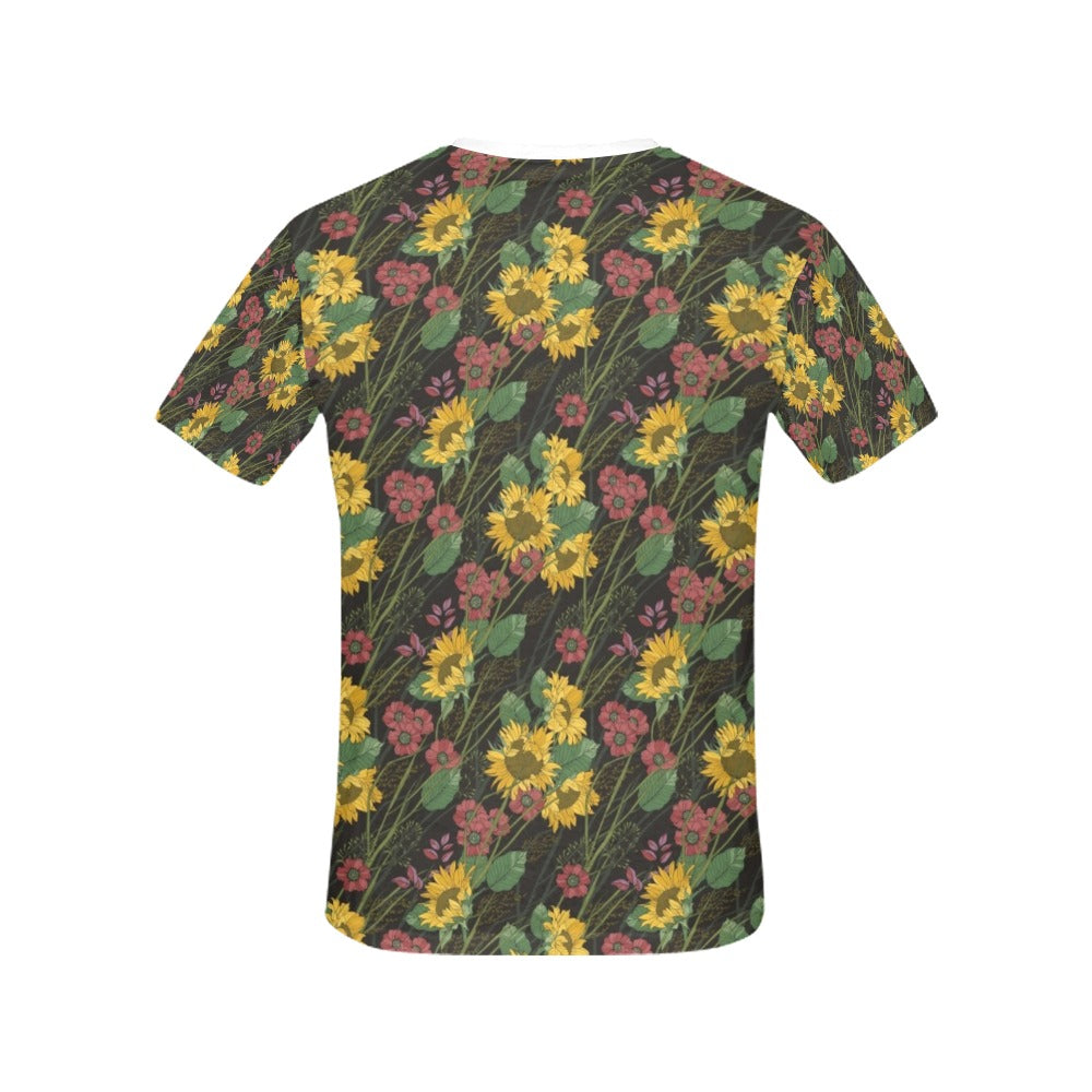 Sunflower Print Design LKS303 Women's  T-shirt