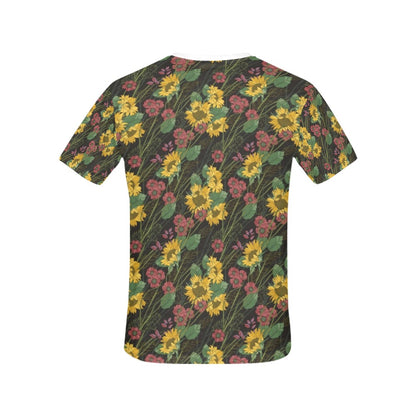 Sunflower Print Design LKS303 Women's  T-shirt
