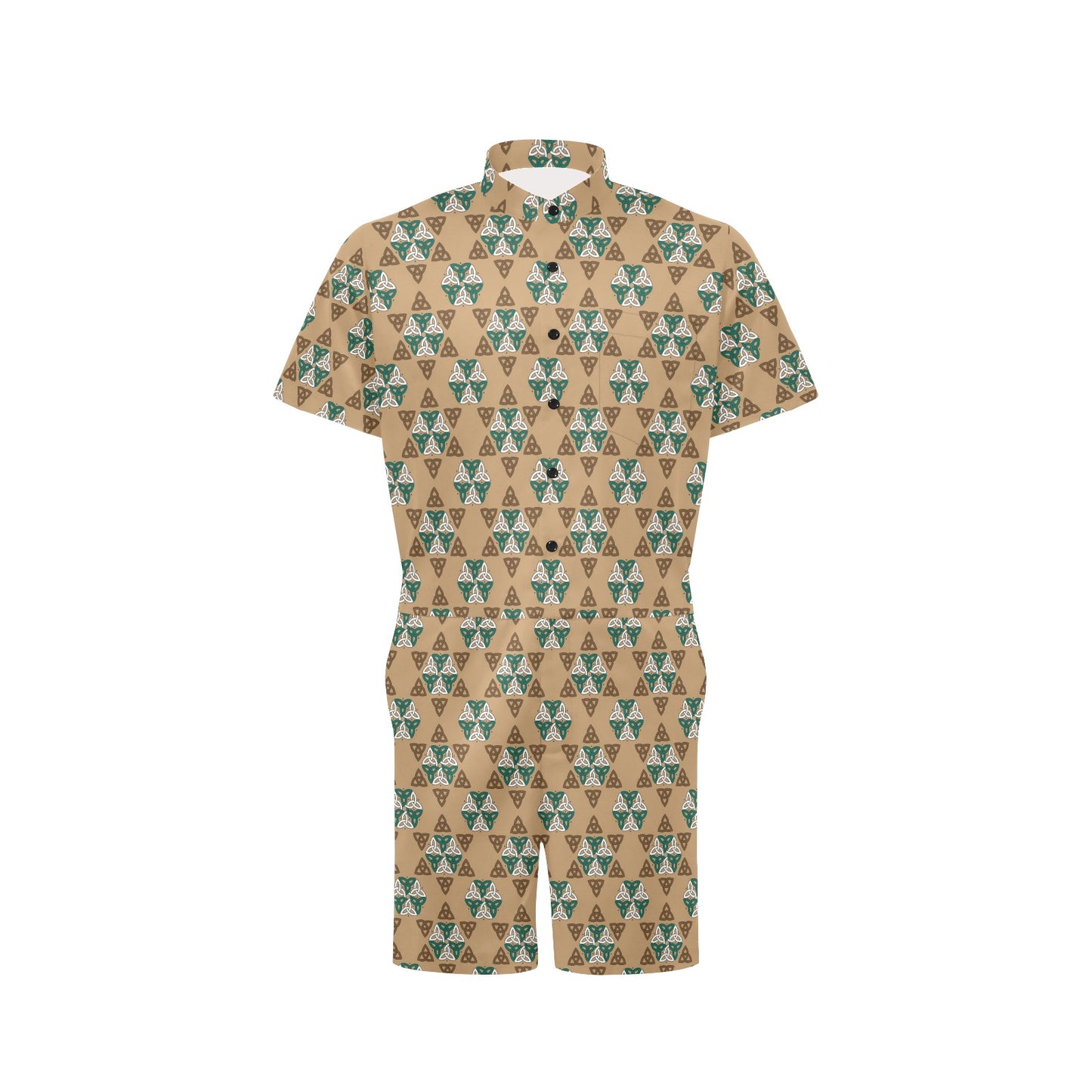 Celtic Pattern Print Design 08 Men's Romper