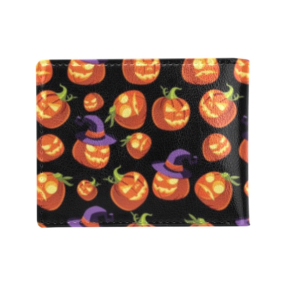 Witch Pumpkin Halloween Print LKS302 Men's ID Card Wallet