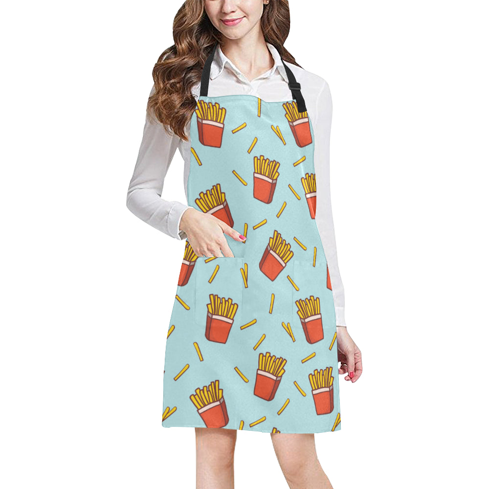 French Fried Pattern Print Design 02 Apron with Pocket