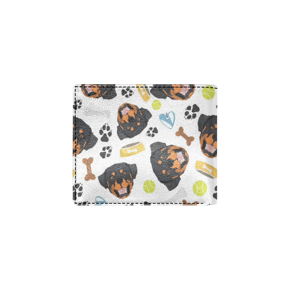 Rottweiler Pattern Print Design A04 Men's ID Card Wallet