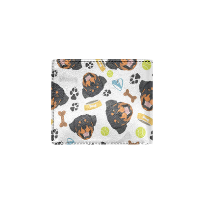 Rottweiler Pattern Print Design A04 Men's ID Card Wallet
