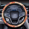 Ganesha Indian Pattern Print Design 02 Steering Wheel Cover with Elastic Edge