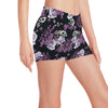 Lilac Pattern Print Design LI04 Yoga Shorts