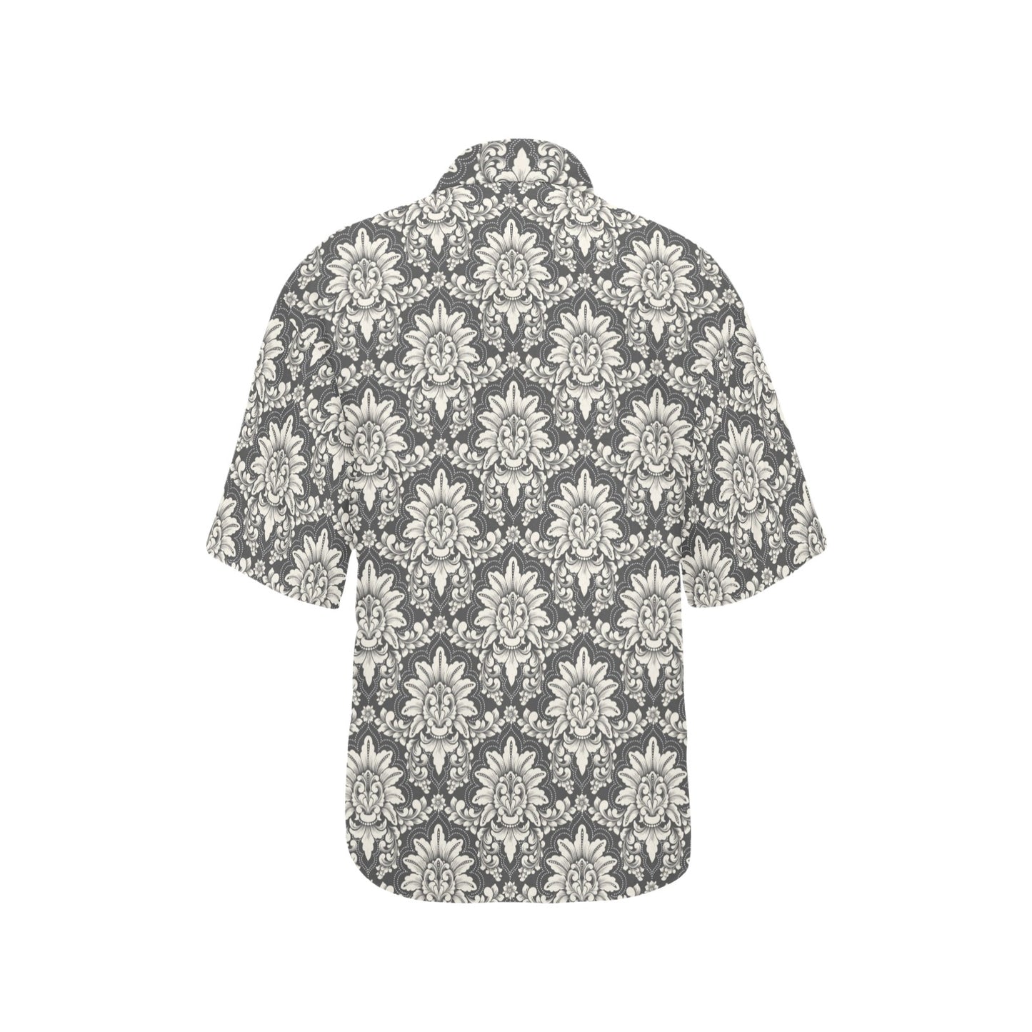 Damask Elegant Print Pattern Women's Hawaiian Shirt