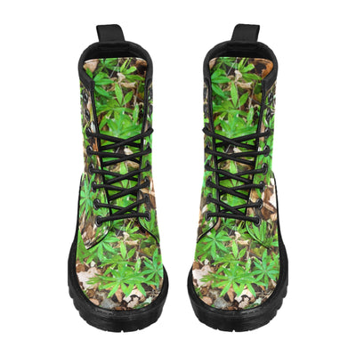 Camouflage Realistic Tree Fresh Print Women's Boots