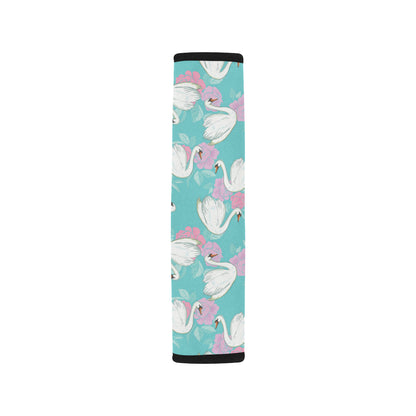 Swan Pattern Print Design 03 Car Seat Belt Cover