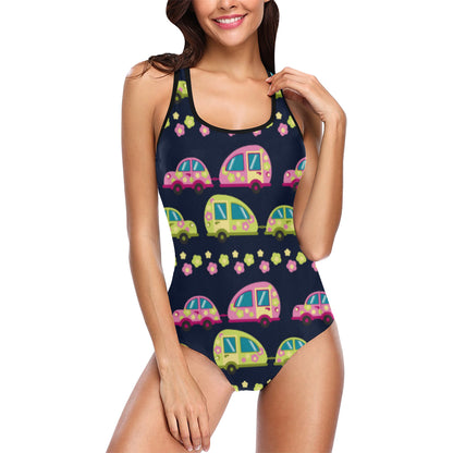 Camper Cute Camping Design No 3 Print Women Swimsuit