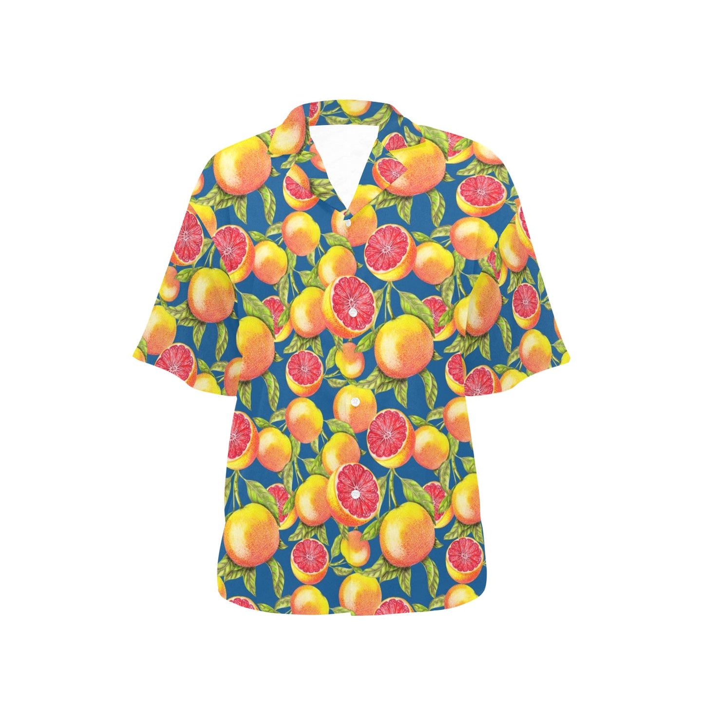 Grapefruit Pattern Print Design GF04 Women's Hawaiian Shirt