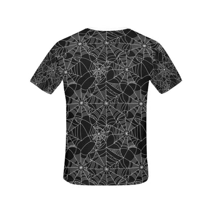 Spider Web Print Design LKS301 Women's  T-shirt