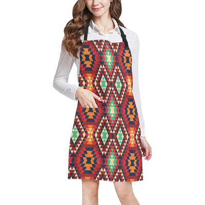 Native Pattern Print Design A07 Apron with Pocket