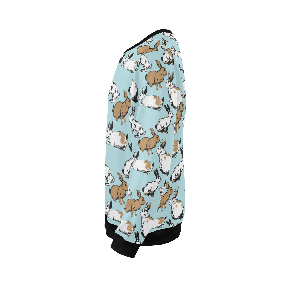 Rabbit Pattern Print Design RB018 Men Long Sleeve Sweatshirt