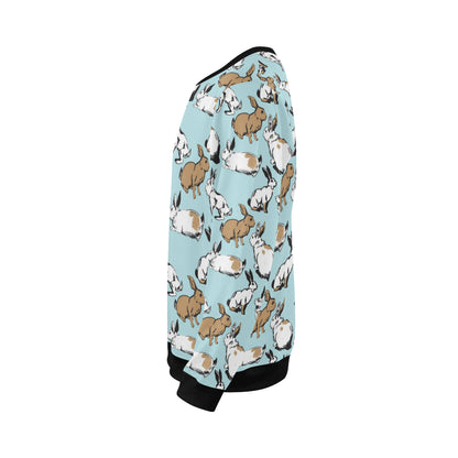 Rabbit Pattern Print Design RB018 Men Long Sleeve Sweatshirt