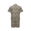 Damask Elegant Luxury Print Pattern Men's Romper