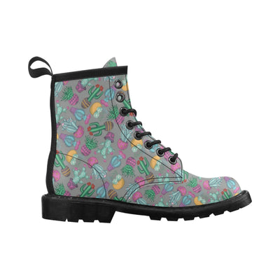 Cactus Colorful Print Pattern Women's Boots