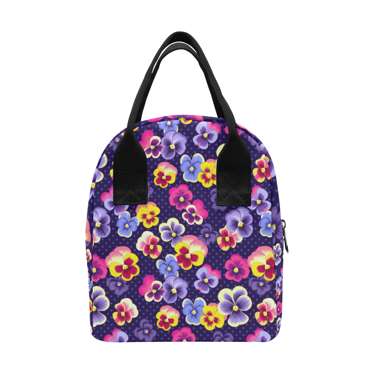 Pansy Pattern Print Design PS04 Insulated Lunch Bag