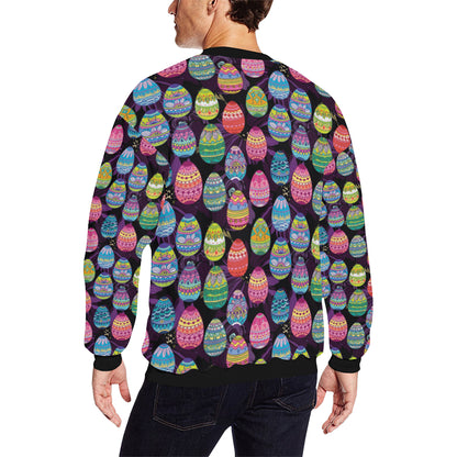 Easter Eggs Pattern Print Design RB08 Men Long Sleeve Sweatshirt