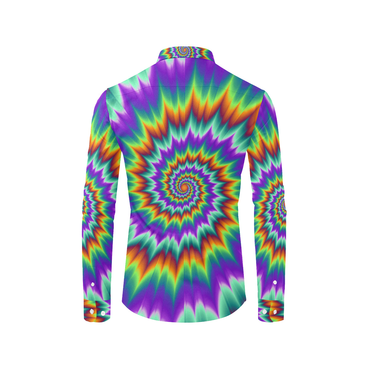 Optical illusion Pulsing fiery spirals Men's Long Sleeve Shirt