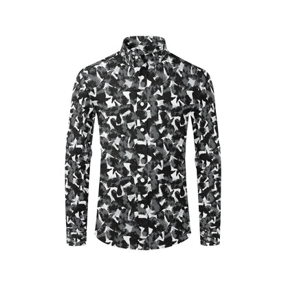 Crow Pattern Print Design 01 Men's Long Sleeve Shirt