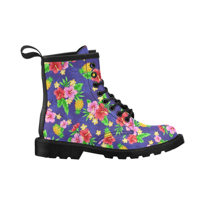 Hawaiian Themed Pattern Print Design H05 Women's Boots