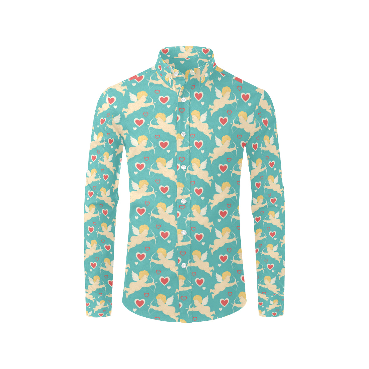 Cupid Pattern Print Design 01 Men's Long Sleeve Shirt