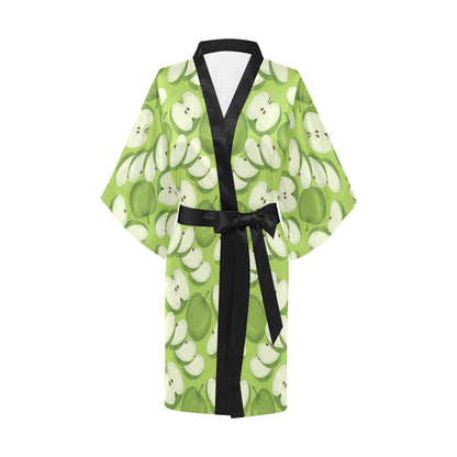 Apple Pattern Print Design AP010 Women's Short Kimono