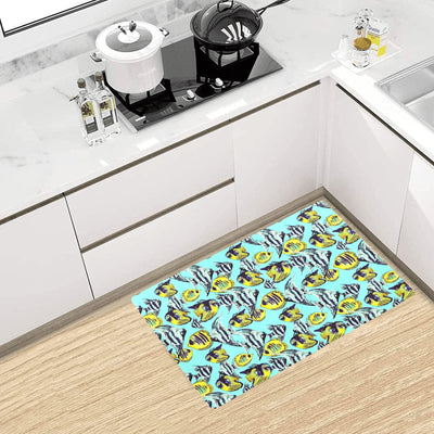 Angelfish Pattern Print Design 02 Kitchen Mat