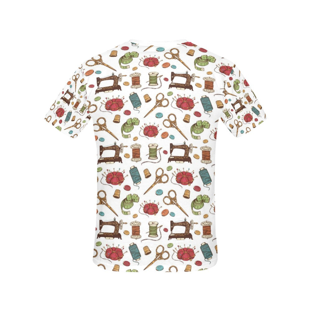 Sewing Equipment Print Design LKS304 Women's  T-shirt