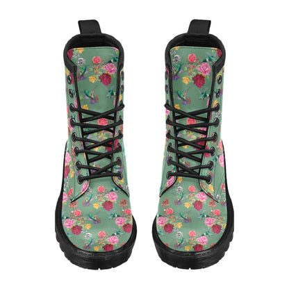Hummingbird with Rose Themed Print Women's Boots