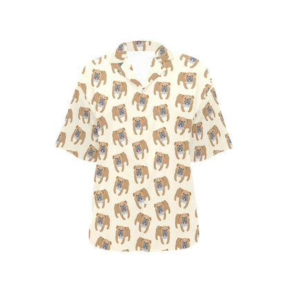 Bulldogs Pattern Print Design 01 Women's Hawaiian Shirt