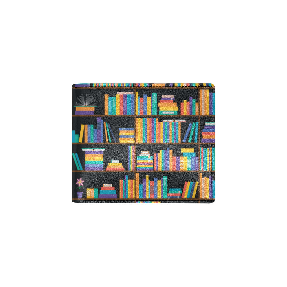 Book Pattern Print Design 05 Men's ID Card Wallet