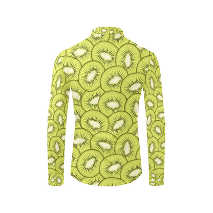 Kiwi Pattern Print Design KW07 Men's Long Sleeve Shirt