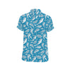 Dolphin Cute Print Pattern Men's Short Sleeve Button Up Shirt