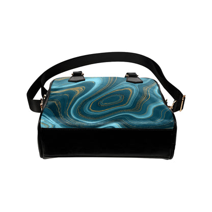 Liquid Pattern Print Design 04 Shoulder Handbag
