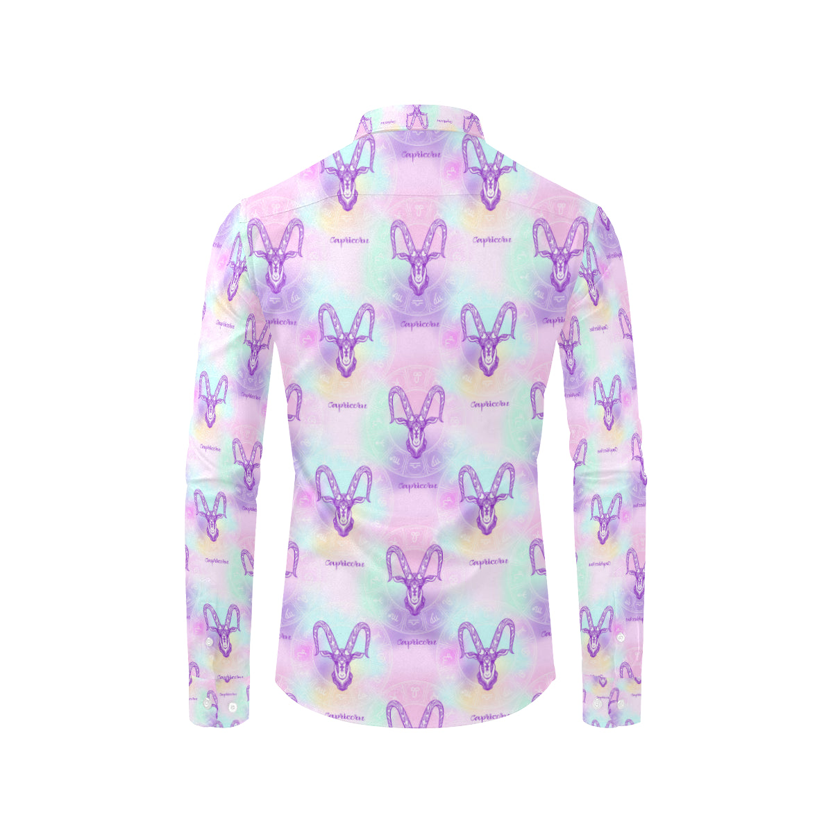 Capricorn Zodiac Pattern Print Design 02 Men's Long Sleeve Shirt