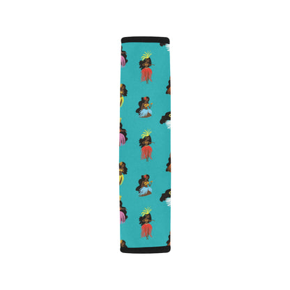 Hula Dancers Pattern Print Design 04 Car Seat Belt Cover