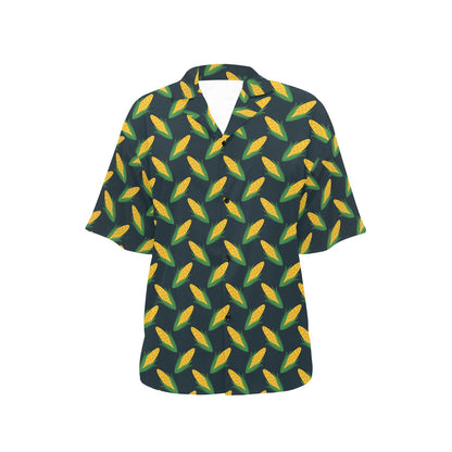 Corn Pattern Print Design 02 Women's Hawaiian Shirt