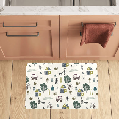 Agricultural Farm Print Design 01 Kitchen Mat