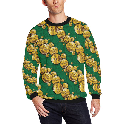 Bitcoin Pattern Print Design DO02 Men Long Sleeve Sweatshirt