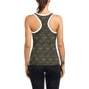 Skull Camo Style Print Design LKS308 Women's Racerback Tank Top