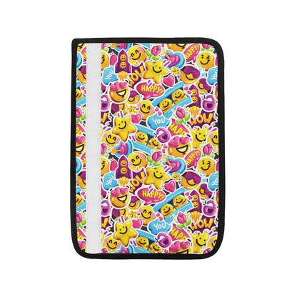 Emoji Sticker Print Pattern Car Seat Belt Cover