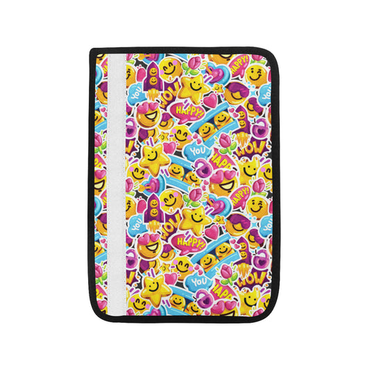 Emoji Sticker Print Pattern Car Seat Belt Cover