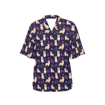 Pembroke Welsh Corgis Pattern Print Design A06 Women's Hawaiian Shirt