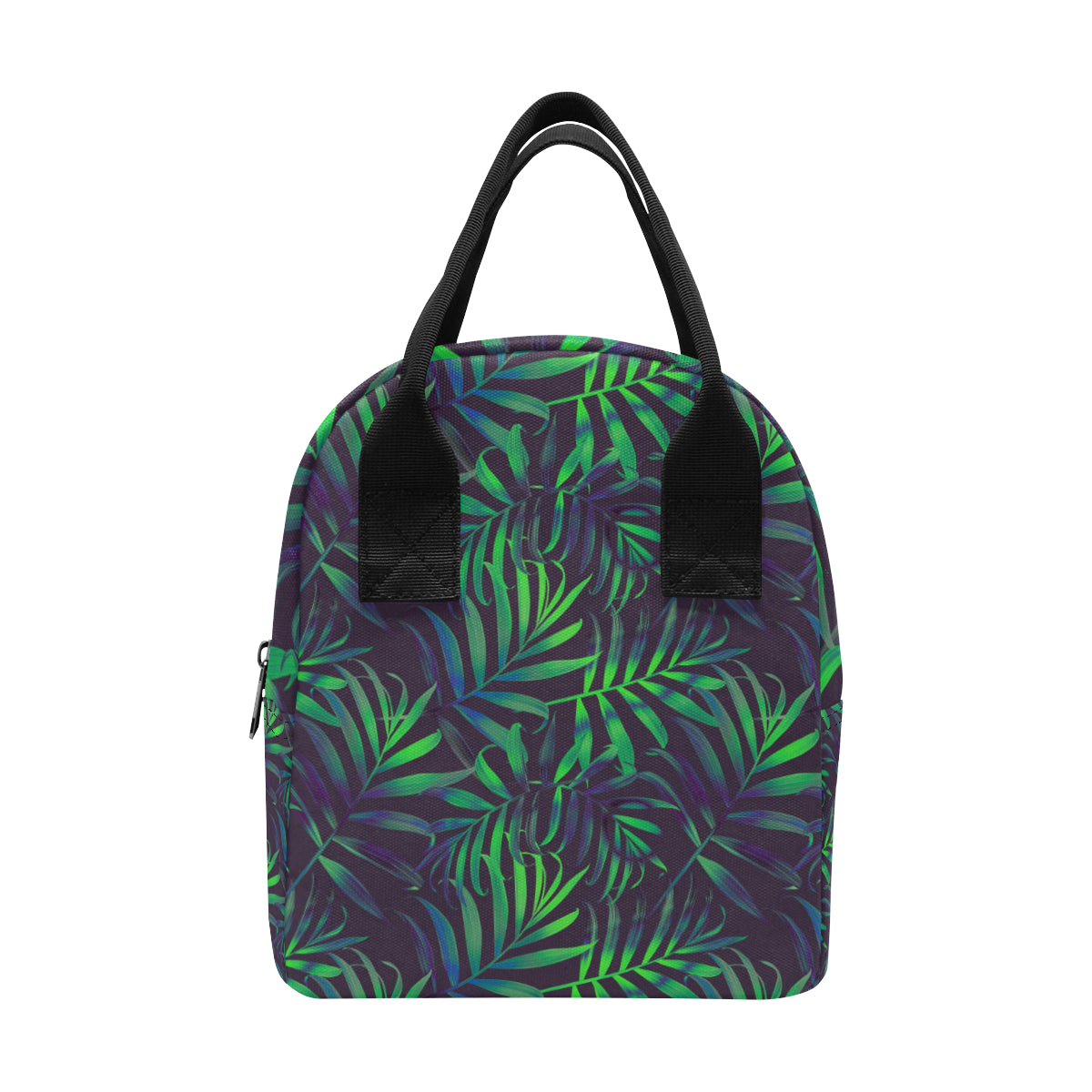 Palm Leaves Pattern Print Design PL01 Insulated Lunch Bag
