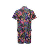 Neon Color Tropical Palm Leaves Men's Romper