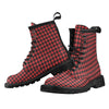 Red Black Buffalo Tartan Plaid Pattern Women's Boots